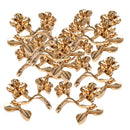 20 Pieces Vintage Metal Branch Flowers DIY Wedding Bridal Pearl Crystal Hair Pins Bridesmaid Clips Side Comb Embellishment