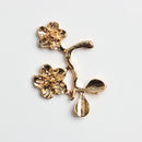 20 Pieces Vintage Metal Branch Flowers DIY Wedding Bridal Pearl Crystal Hair Pins Bridesmaid Clips Side Comb Embellishment