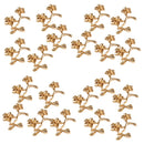 20 Pieces Vintage Metal Branch Flowers DIY Wedding Bridal Pearl Crystal Hair Pins Bridesmaid Clips Side Comb Embellishment