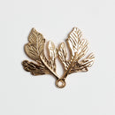 10 Pieces Alloy Leaf Charms Pendants for DIY Craft Jewelry Making Accessory Gold
