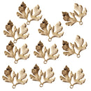 10 Pieces Alloy Leaf Charms Pendants for DIY Craft Jewelry Making Accessory Gold