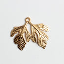 10 Pieces Alloy Leaf Charms Pendants for DIY Craft Jewelry Making Accessory Gold