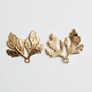 10 Pieces Alloy Leaf Charms Pendants for DIY Craft Jewelry Making Accessory Gold
