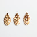 10 Pieces Vintage Golden Alloy Leaf Leaves Pendant Charms for DIY Jewelry Making