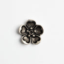 20 Pieces Flower Flatback Buttons Decorative Beads DIY Craft Embellishments 15mm