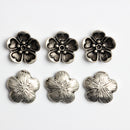 20 Pieces Flower Flatback Buttons Decorative Beads DIY Craft Embellishments 15mm