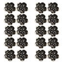 20 Pieces Flower Flatback Buttons Decorative Beads DIY Craft Embellishments 15mm