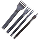 Leather Craft 4mm 1/2/4/6 Prong DIY Diamond Lacing Stitching Chisel Set / Leathercraft Hand Working Tools Hole Punch Lacing Stitching Perforate