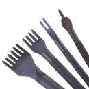Leather Craft 4mm 1/2/4/6 Prong DIY Diamond Lacing Stitching Chisel Set / Leathercraft Hand Working Tools Hole Punch Lacing Stitching Perforate