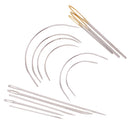 6 Pieces Curved Needles Upholstery Repair Quilting + 8 Pieces Large Eye Needles Wool Thick Knitter Yarn Hand Sewing Darning Crafts