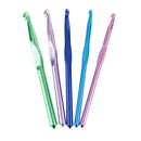 5 COLORS Aluminum TUNISIAN AFGHAN Crochet Hooks Knit Needles Sweater Scarf Knitting Craft Tool 6.5-10mm