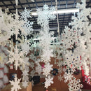 10 Pieces CHRISTMAS TREE FROZEN WHITE FOAM SNOWFLAKE HANGING DECORATION CRAFTS Festival Ornaments
