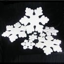 10 Pieces CHRISTMAS TREE FROZEN WHITE FOAM SNOWFLAKE HANGING DECORATION CRAFTS Festival Ornaments
