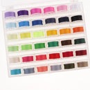 36 Piece Bobbins and Colorful Polyester Sewing Machine Thread with Case for Brother Singer Janome