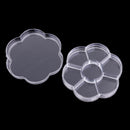 Flower Shaped Plastic 7 Slots Adjustable Jewelry Storage Box Case Organizer