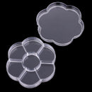 Flower Shaped Plastic 7 Slots Adjustable Jewelry Storage Box Case Organizer