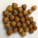 30 Pieces Natural Wooden Spacer Stripe Beads For DIY Jewelry Making Crafts