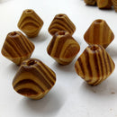 20 Pieces Natural Wooden Spacer Stripe Beads For DIY Jewelry Making Crafts