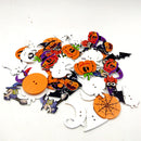 50 Pieces Assorted Wood Halloween Buttons 2 Hole Buttons for Sewing Scrapbooking