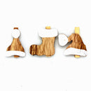 20 Pieces Xmas Socks Hat Design Mini Wooden Craft Pegs Paper Photo Christmas Cards Holder Spring Clips Christmas Ornaments 48mm