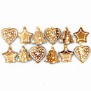 20 Pieces Star Heart Design Mini Wooden Craft Pegs Paper Photo Christmas Cards Holder Spring Clips Christmas Ornaments 48mm