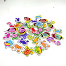 100 Piece Sea Animals Shape 2 Holes Wooden Buttons for Scrapbooking Card Making Sewing Decoration DIY Craft 22-40mm