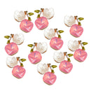 10 Piece Rhinestone Crystal Flower Embellishments Flatback Buttons Jewelry for Wedding Crafts Decoration