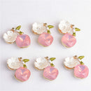 10 Piece Rhinestone Crystal Flower Embellishments Flatback Buttons Jewelry for Wedding Crafts Decoration