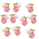 10 Piece Rhinestone Crystal Flower Embellishments Flatback Buttons Jewelry for Wedding Crafts Decoration