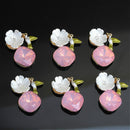 10 Piece Rhinestone Crystal Flower Embellishments Flatback Buttons Jewelry for Wedding Crafts Decoration