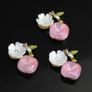 10 Piece Rhinestone Crystal Flower Embellishments Flatback Buttons Jewelry for Wedding Crafts Decoration