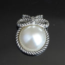 10 Piece Alloy Bow Shape Pearl Flatback Buttons Embellishments Jewelry for Wedding Crafts Decoration