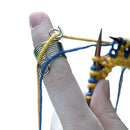 Nickle Plated Wire Yarn Stranding Guide Finger Knitting Thimble for Knitting Crafts Silver 15mm