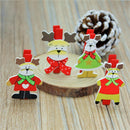 20 Piece Christmas Deer Wooden Craft Pegs Clothes Paper Photo Hanging Clips for Party Decoration 48mm