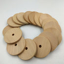 50 Piece 40mm Unfinished Blank Wood Pieces Round Hanging Gift Tag for DIY Painting Craft with Hole