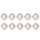 10 Pieces Decorative Crystal Rhinestone Beads Flatback Buttons Embellishments