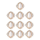 10 Pieces Decorative Crystal Rhinestone Beads Flatback Buttons Embellishments