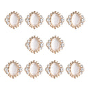 10 Pieces Decorative Crystal Rhinestone Beads Flatback Buttons Embellishments