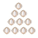 10 Pieces Decorative Crystal Rhinestone Beads Flatback Buttons Embellishments