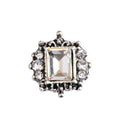 10 Pieces Square Flat Back Crystal Rhinestone Flat Back Embellishment DIY Buttons