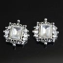 10 Pieces Square Flat Back Crystal Rhinestone Flat Back Embellishment DIY Buttons