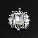10 Pieces Square Flat Back Crystal Rhinestone Flat Back Embellishment DIY Buttons