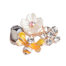 10 Pieces Retro Bee Pearl Rhinestone Flatback Button Scrapbooking Embellishments