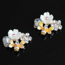 10 Pieces Retro Bee Pearl Rhinestone Flatback Button Scrapbooking Embellishments