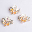10 Pieces Retro Bee Pearl Rhinestone Flatback Button Scrapbooking Embellishments