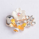 10 Pieces Retro Bee Pearl Rhinestone Flatback Button Scrapbooking Embellishments