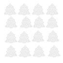 50 Piecess Hollow Wooden Christmas Tree Flatback Embellishments for Scrapbooking