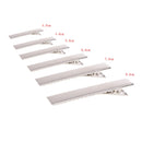 50 Pieces 40mm Flat Square Single Prong Alligator Barrette Hair Clip Blanks Findings