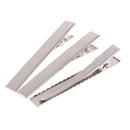 50 Pieces 40mm Flat Square Single Prong Alligator Barrette Hair Clip Blanks Findings