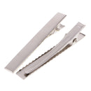 20 Pieces 76mm Flat Square Single Prong Alligator Barrette Hair Clip Blanks Findings